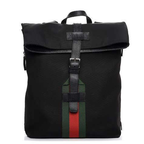 gucci original gg canvas backpack black|Gucci techno canvas backpack.